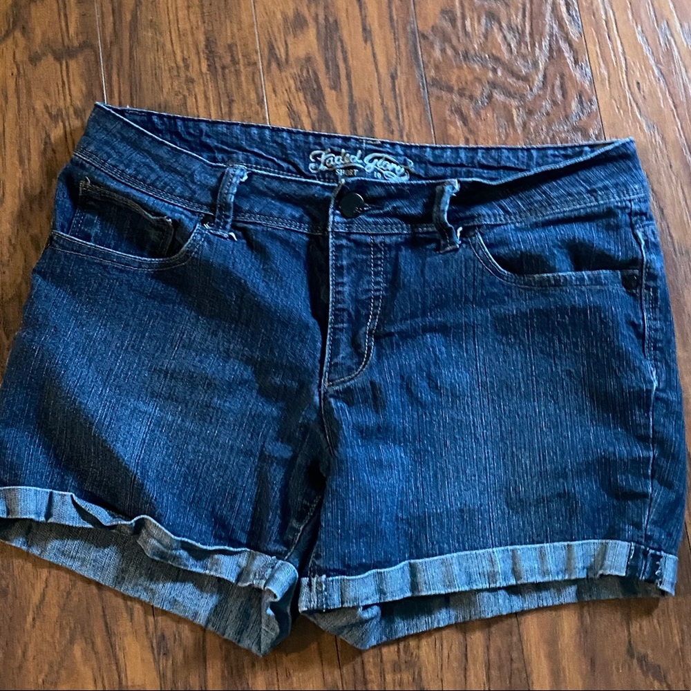 Cuffed Jean Shorts